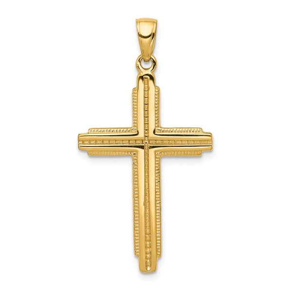 Polished,14K Yellow Gold,Polished Back,Textured