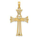 Polished,14K Yellow Gold,Open Back