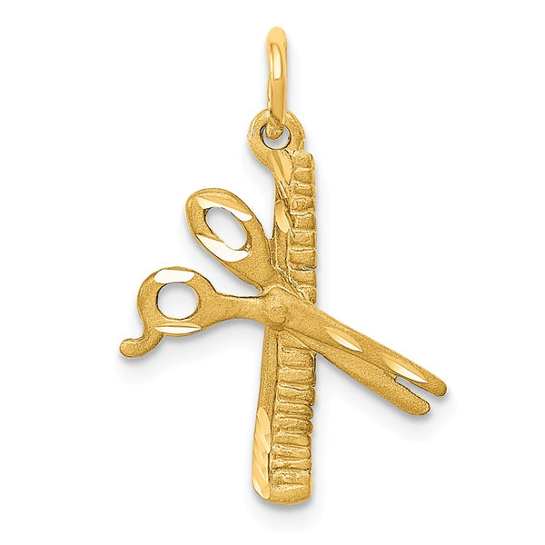 Solid,Casted,Diamond Cut,Satin,14K Yellow Gold