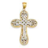 Diamond Cut,Polished,14K Two-Tone,Flat Back,Textured,Textured Back
