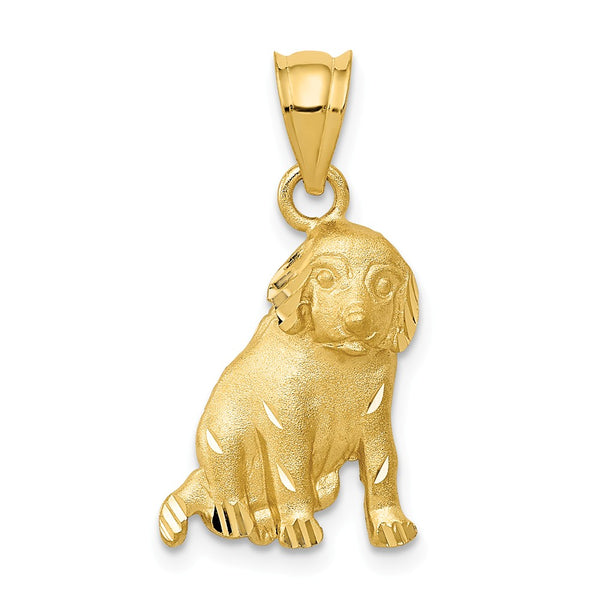 Solid,Casted,Diamond Cut,Satin,14K Yellow Gold,Open Back