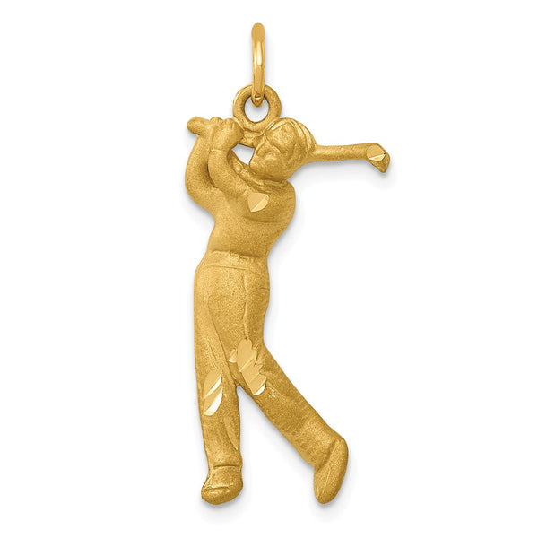 Solid,Casted,Diamond Cut,Satin,14K Yellow Gold