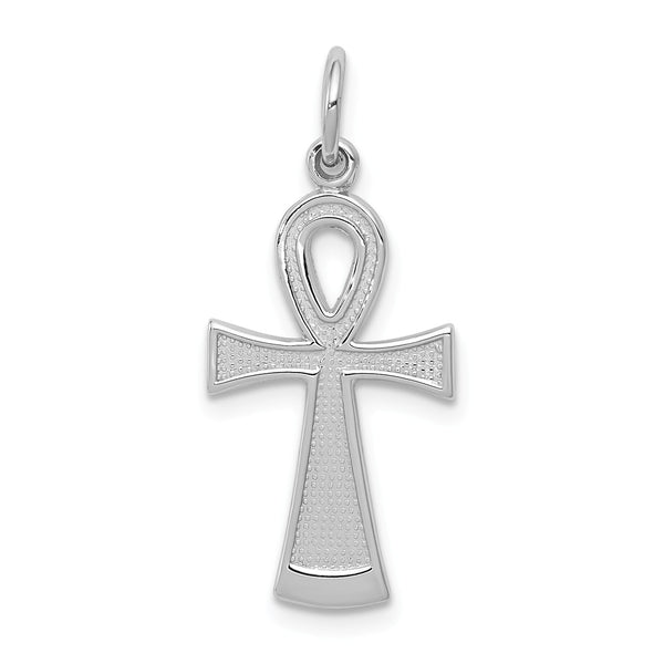 Solid,Casted,Polished,14K White Gold,Not Engraveable,Textured,Textured Back