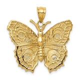 Solid,Casted,Polished,Satin,14K Yellow Gold,Textured,Textured Back