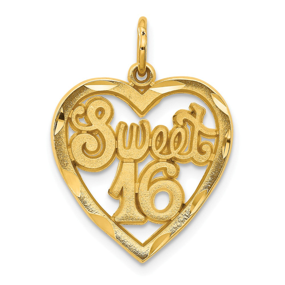 Diamond Cut,Satin,14K Yellow Gold,Stamped