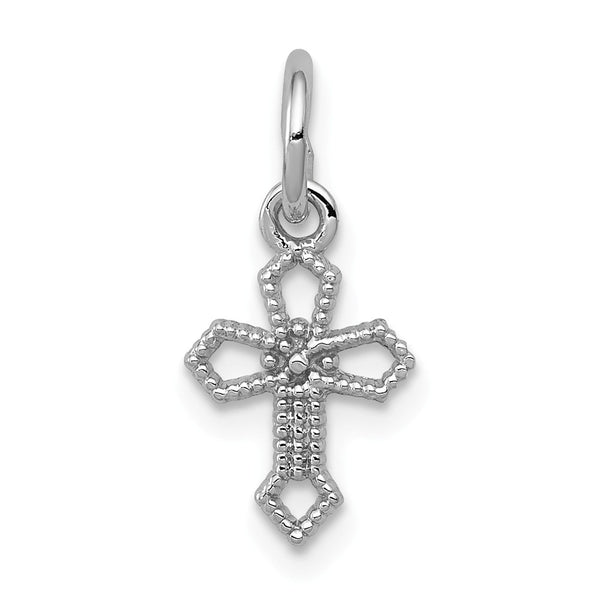 Solid,Casted,14K White Gold,Textured,Antiqued