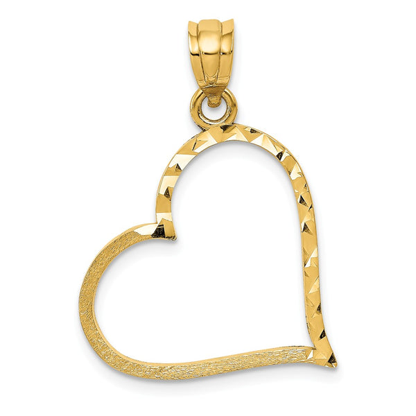 Solid,Diamond Cut,Satin,14K Yellow Gold