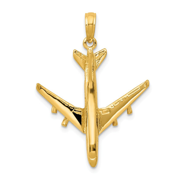 Solid,Polished,3-D,14K Yellow Gold