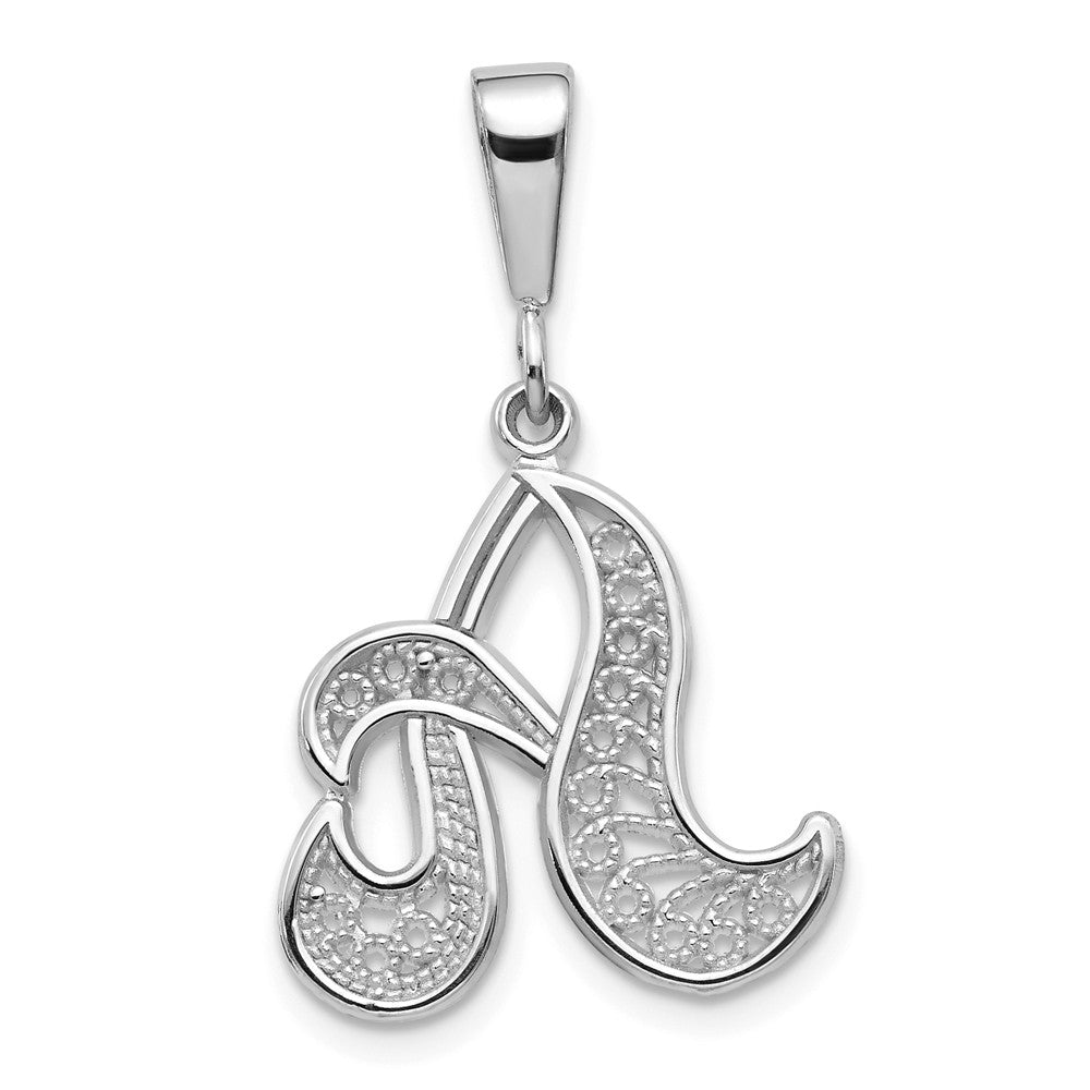 Solid,Casted,Polished,14K White Gold,Filigree