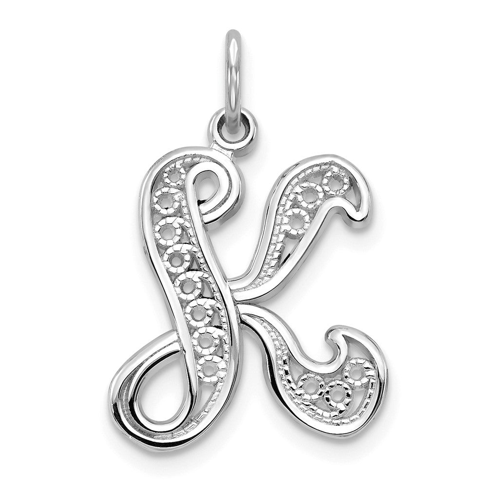 Solid,Casted,Polished,14K White Gold,Filigree