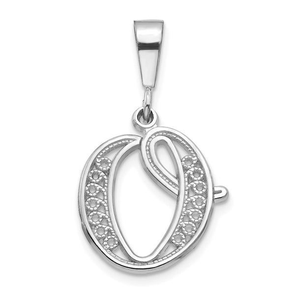 Solid,Casted,Polished,14K White Gold,Filigree