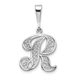 Solid,Casted,Polished,14K White Gold,Filigree