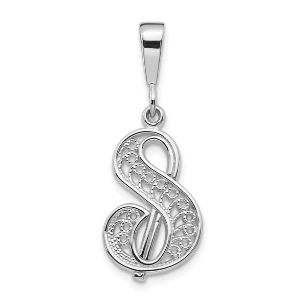 Solid,Casted,Polished,14K White Gold,Filigree