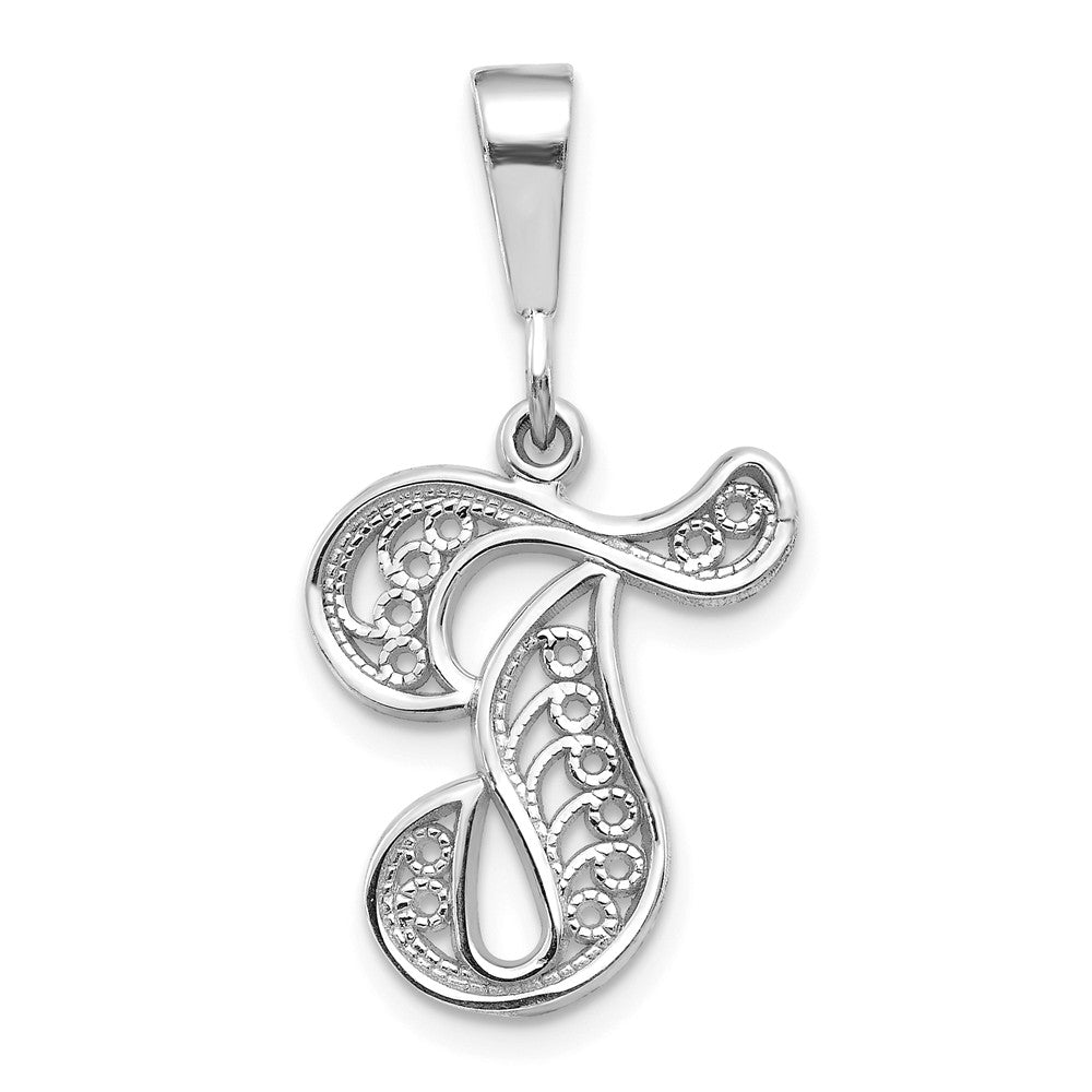 Solid,Casted,Polished,14K White Gold,Filigree