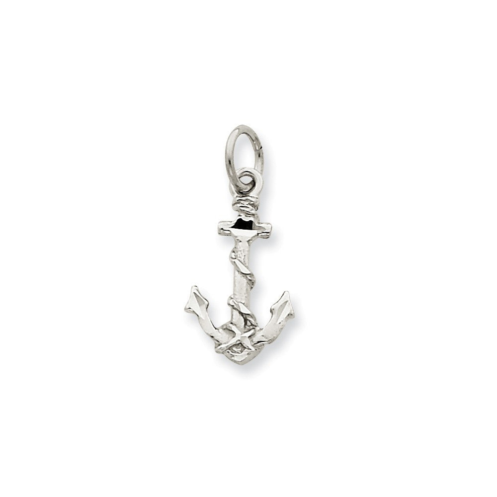 Pendants & Charms,Gold,White,14K,22 mm,10 mm,Each,Rhodium,Nautical,Under $100