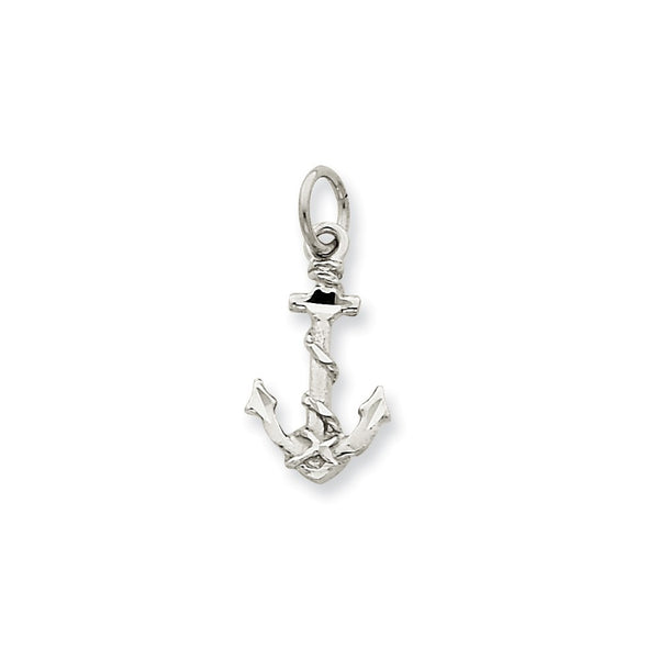 Pendants & Charms,Gold,White,14K,22 mm,10 mm,Each,Rhodium,Nautical,Under $100