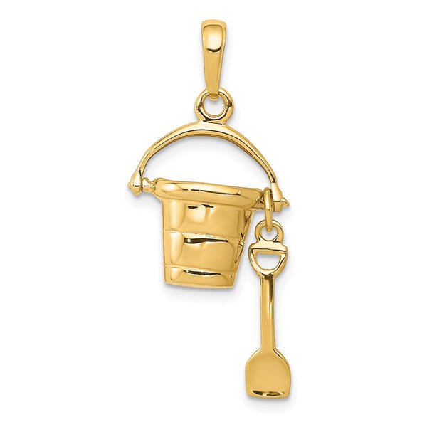 Casted,Polished,3-D,14K Yellow Gold,Moveable
