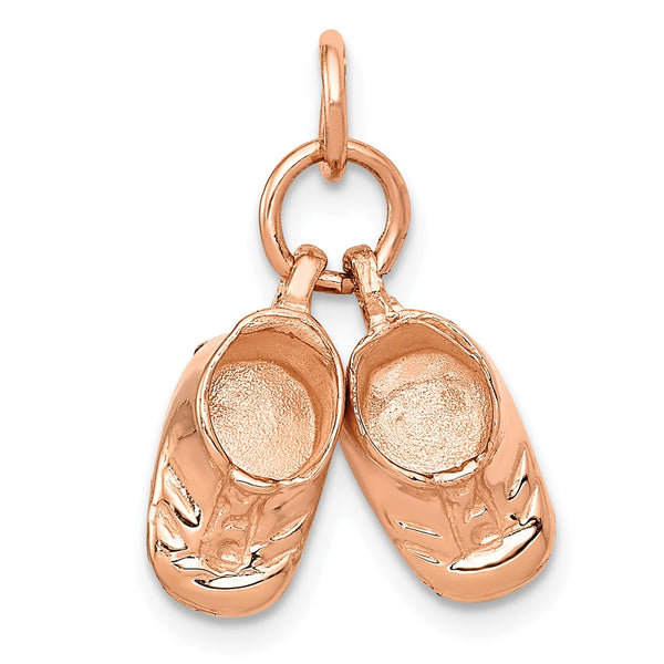 Solid,Casted,Polished,3-D,Engravable,14K Yellow Gold Rose Gold