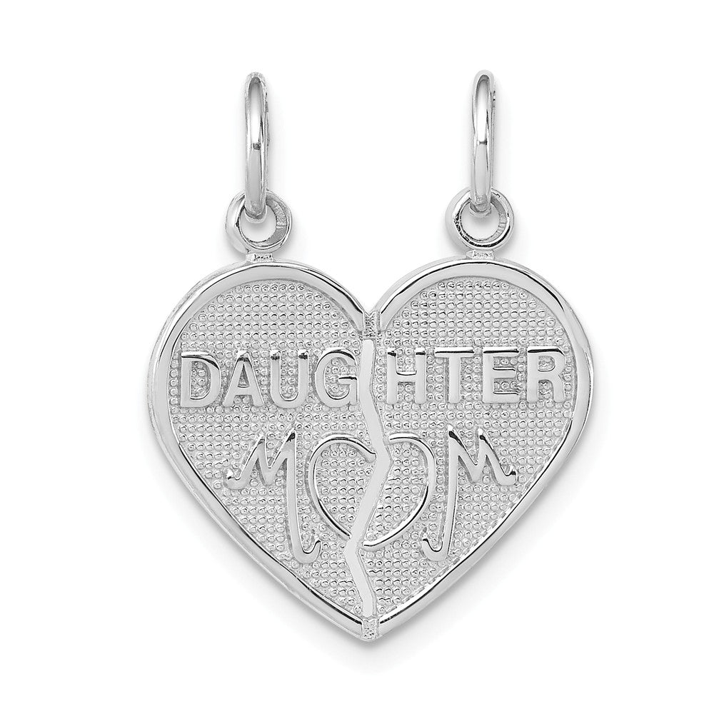Polished,14K White Gold,Faceted,Textured Back,2-Piece Break Apart