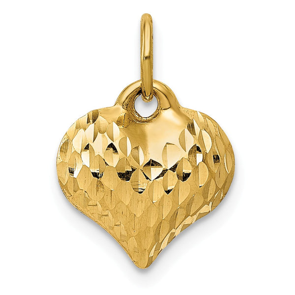 Diamond Cut,3-D,14K Yellow Gold,Hollow