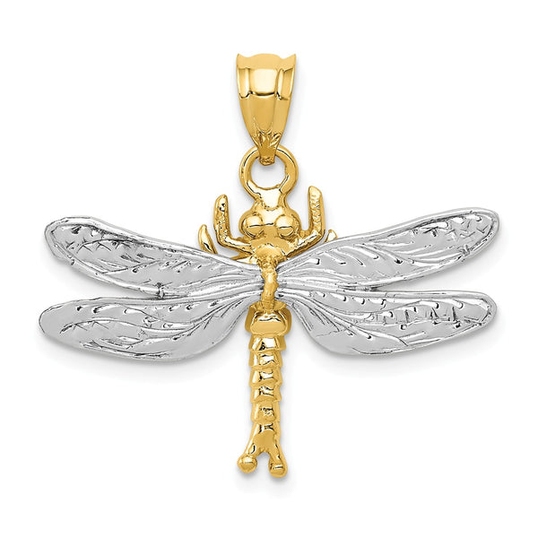 Solid,Casted,Polished,14K Two-Tone,Textured,Textured Back