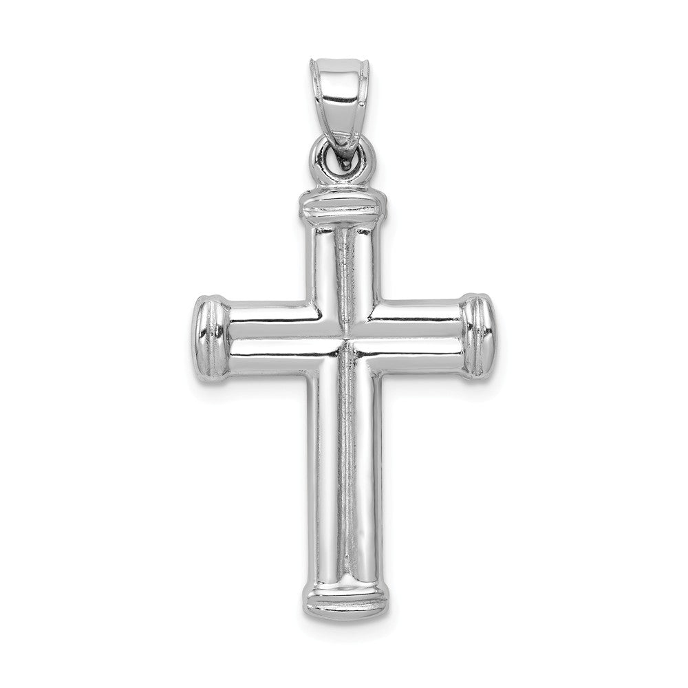 Polished,3-D,14K White Gold,Hollow