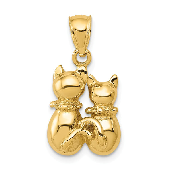 Solid,Casted,Polished,14K Yellow Gold,Open Back