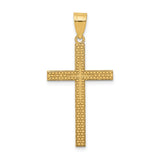 Solid,Diamond Cut,Polished,Die Struck,14K Yellow Gold,Textured,Textured Back