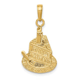 Polished,14K Yellow Gold,Textured,Textured Back