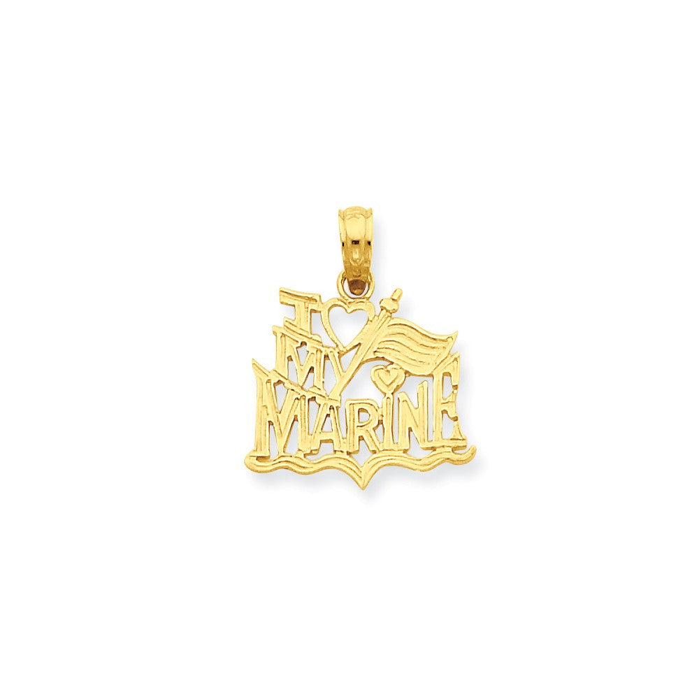Pendants & Charms,Gold,Yellow,14K,19 mm,15 mm,Each,Americana & Military,Under $100