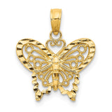 Solid,Diamond Cut,Polished,14K Yellow Gold,Textured,Textured Back