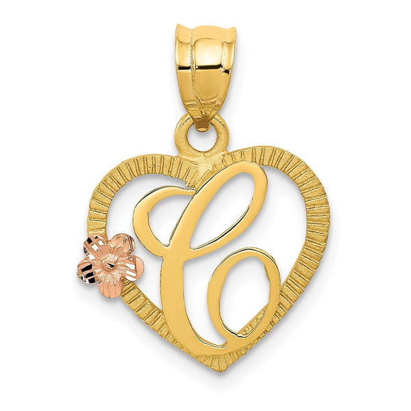 Solid,Casted,Diamond Cut,14K Two-Tone,Textured,Textured Back,Polished & Satin
