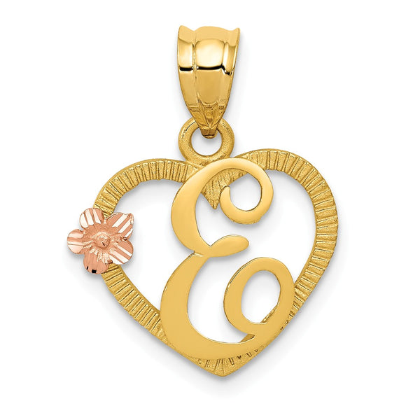 Solid,Casted,Diamond Cut,14K Two-Tone,Textured,Textured Back,Polished & Satin