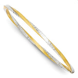Bracelets,Bangle,Gold,Yellow,14K,3 mm,Polished & Brushed,3 mm,Diamond-cut,Semi-Solid,Above $600