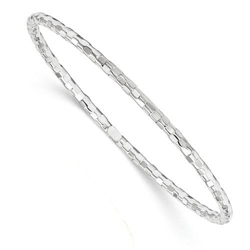 Bracelets,Bangle,Gold,White,14K,36 mm,Polished,Rhodium,36 mm,Semi-Solid,Above $600