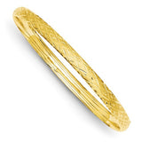 Bracelets,Bangle,Gold,Yellow,14K,6 mm,6 mm,Hinged,Laser Cut,Diamond-cut,Semi-Solid,Between $400-$600
