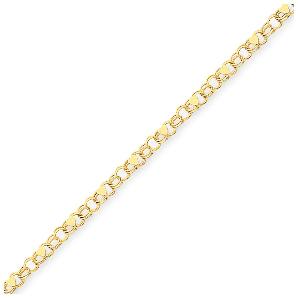 Solid,Polished,14K Yellow Gold,Lobster Clasp