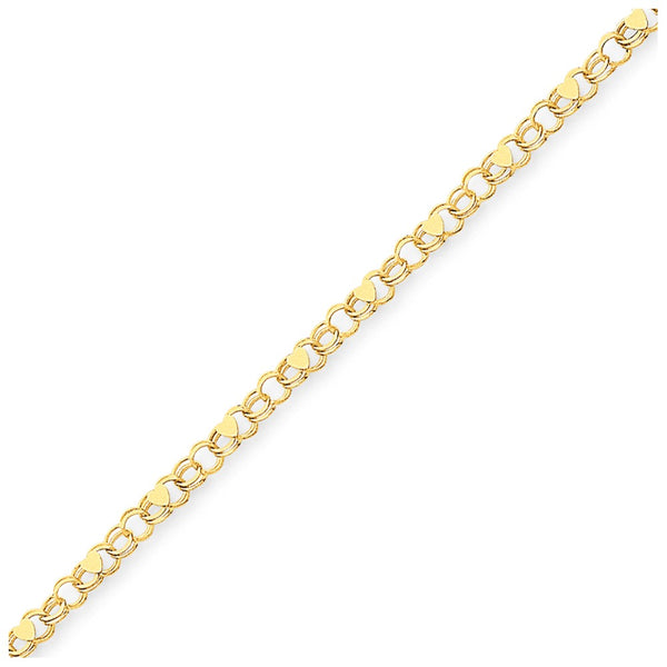 Solid,Polished,14K Yellow Gold,Lobster Clasp