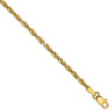 Solid,Diamond Cut,14K Yellow Gold,Lobster Clasp,Lightweight