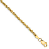 Solid,Diamond Cut,14K Yellow Gold,Lobster Clasp,Lightweight