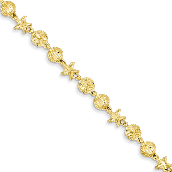 Diamond Cut,14K Yellow Gold,Lobster Clasp