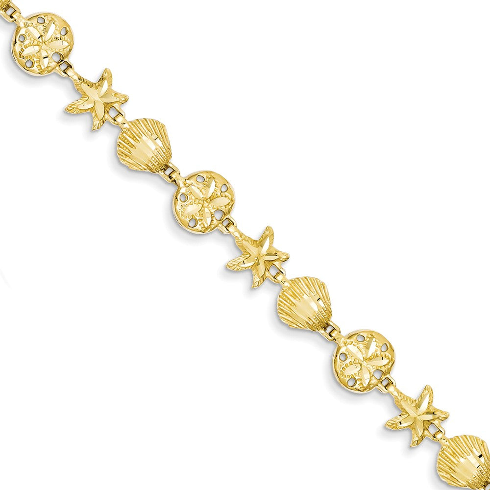 Diamond Cut,14K Yellow Gold,Lobster Clasp