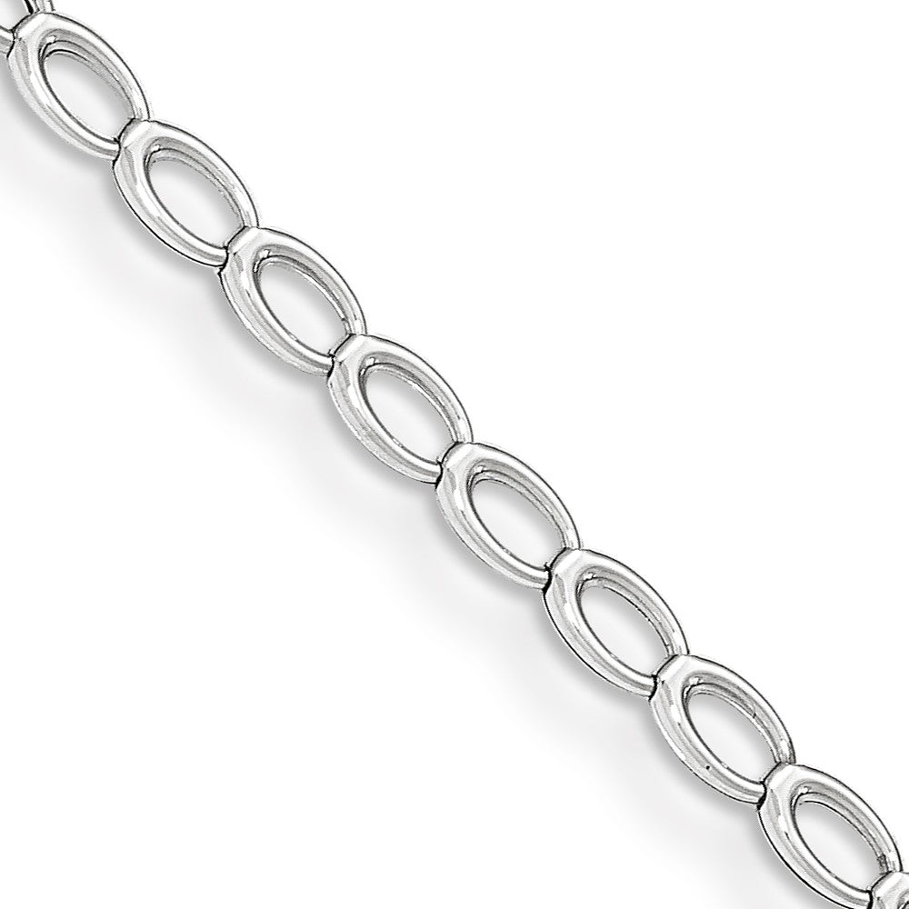 Polished,14K White Gold,Hollow,Fancy Lobster Clasp