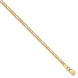 Solid,Polished,14K Yellow Gold,Lobster Clasp,Flat