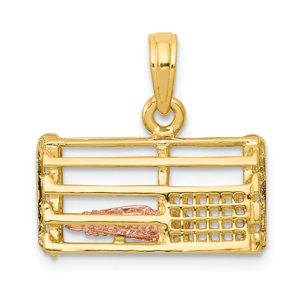 Casted,Polished,3-D,14K Two-Tone