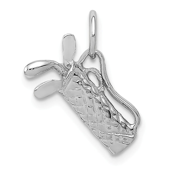 Solid,Casted,Polished,3-D,14K White Gold