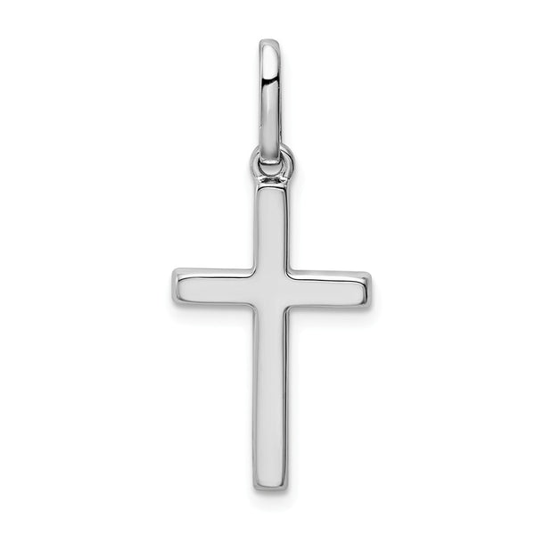 Polished,14K White Gold,Flat Back,Hollow