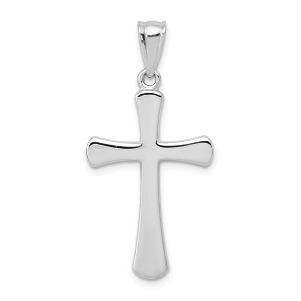 Polished,14K White Gold,Flat Back,Hollow