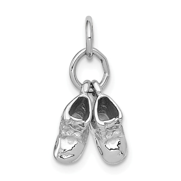Solid,Casted,Polished,3-D,14K White Gold