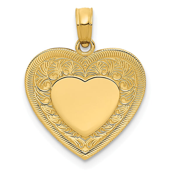 Casted,Polished,14K Yellow Gold,Not Engraveable,Textured Back,23mm
